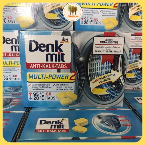 Viên Tẩy Lồng Giặt DENKMIT🔥Hàng Chính Hãng Nội Địa Đức