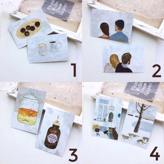 Postcard 2 mặt trang trí dán tường | BigBuy360 - bigbuy360.vn