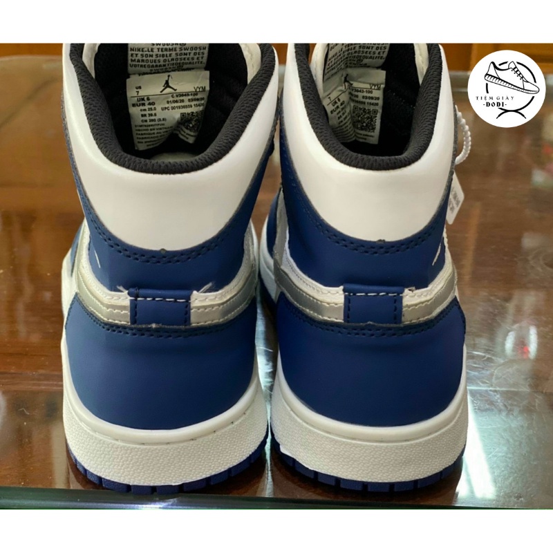 [Ảnh thật] Giày JD xanh than logo móc trắng phản quang. Giày Jordan nam nữ cao cổ mới nhất. | BigBuy360 - bigbuy360.vn