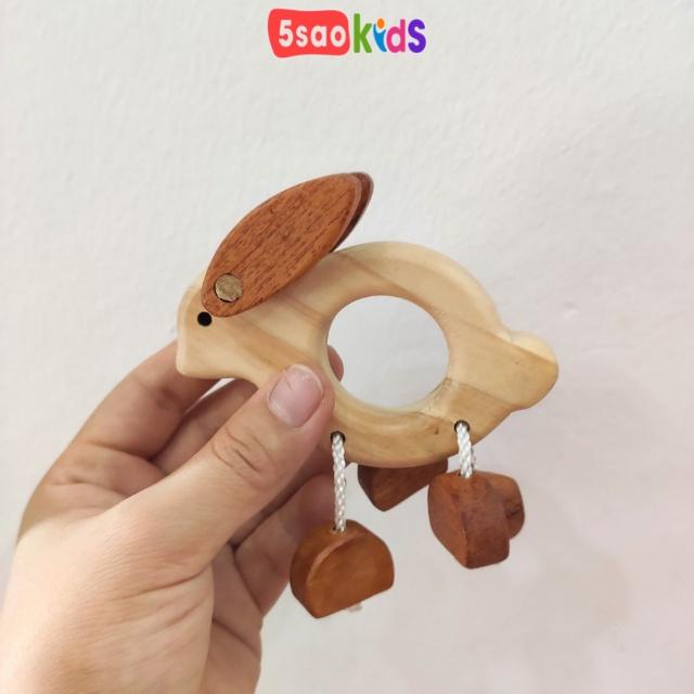 Bộ xúc xắc cầm tay bằng gỗ cho bé