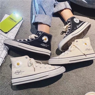 [ Mẫu Mới Về 2020 ] Giầy cổ cao G - D hoa cúc chữ kí