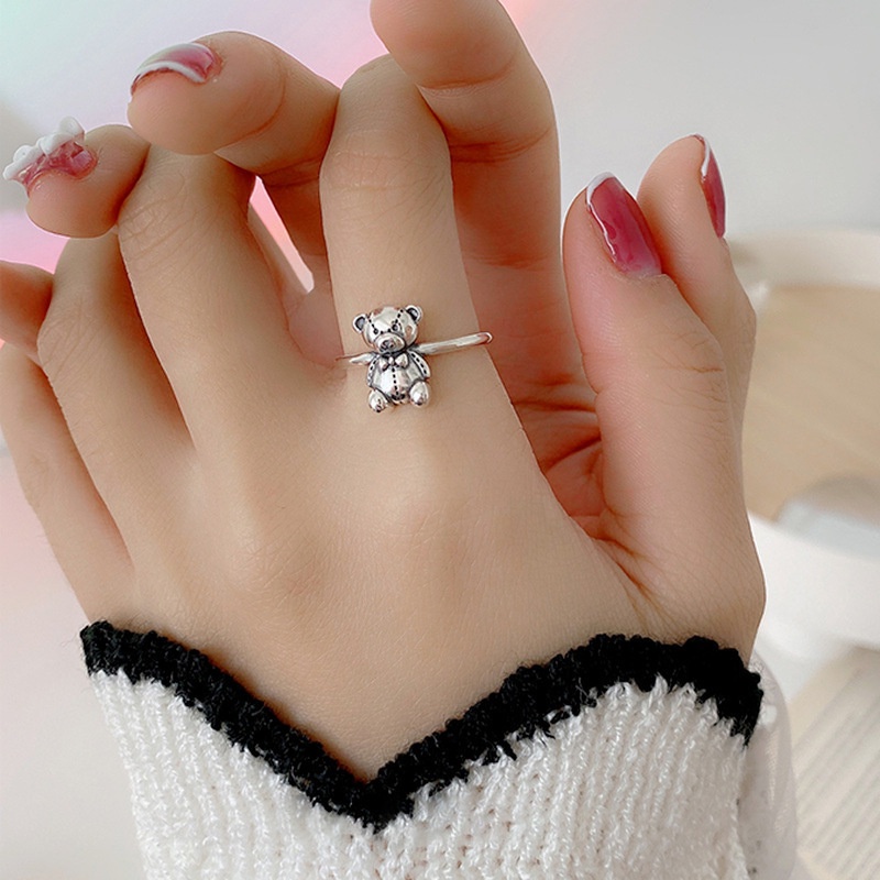 Nhẫn Hở Tùy Chỉnh Kích Thước Thời Trang Vintage Dễ Thương Cho Nữ