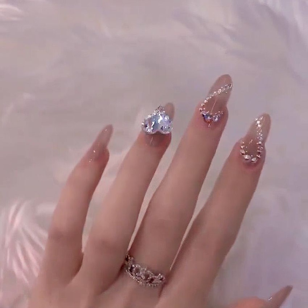 Bộ 24 Móng Tay Giả Thời Trang Chống Nước Kèm Keo Dán Cho Nữ