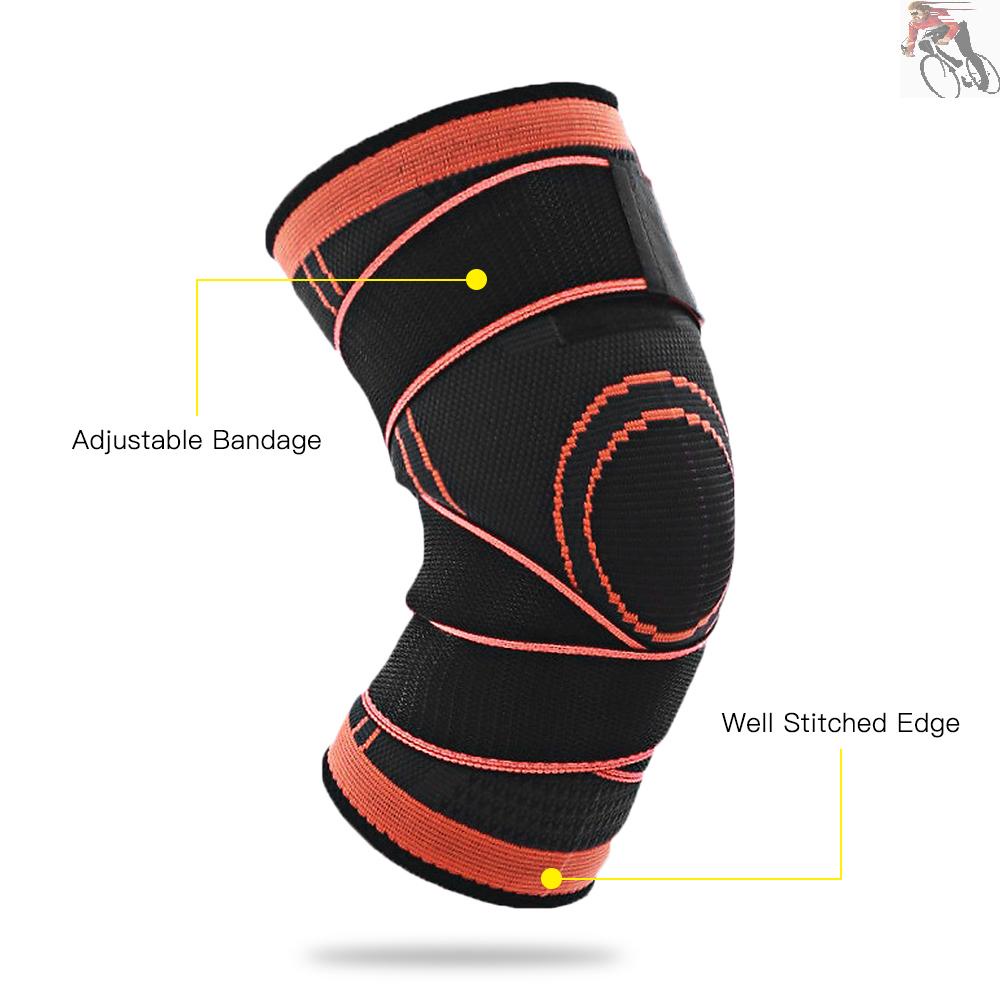 Basketball Knee Brace Pads Sports Knee Sleeve with Bandage Breathable Knee Support Protector