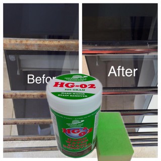 Bột tẩy mốc rỉ sét trên các thiết bị inox -hg-02 hard-water-stain-remover shower 400gr