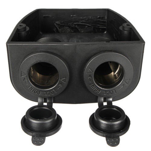 Bật lửa điện tử tích hợp 2 ổ cắm 12V dành cho xe hơi