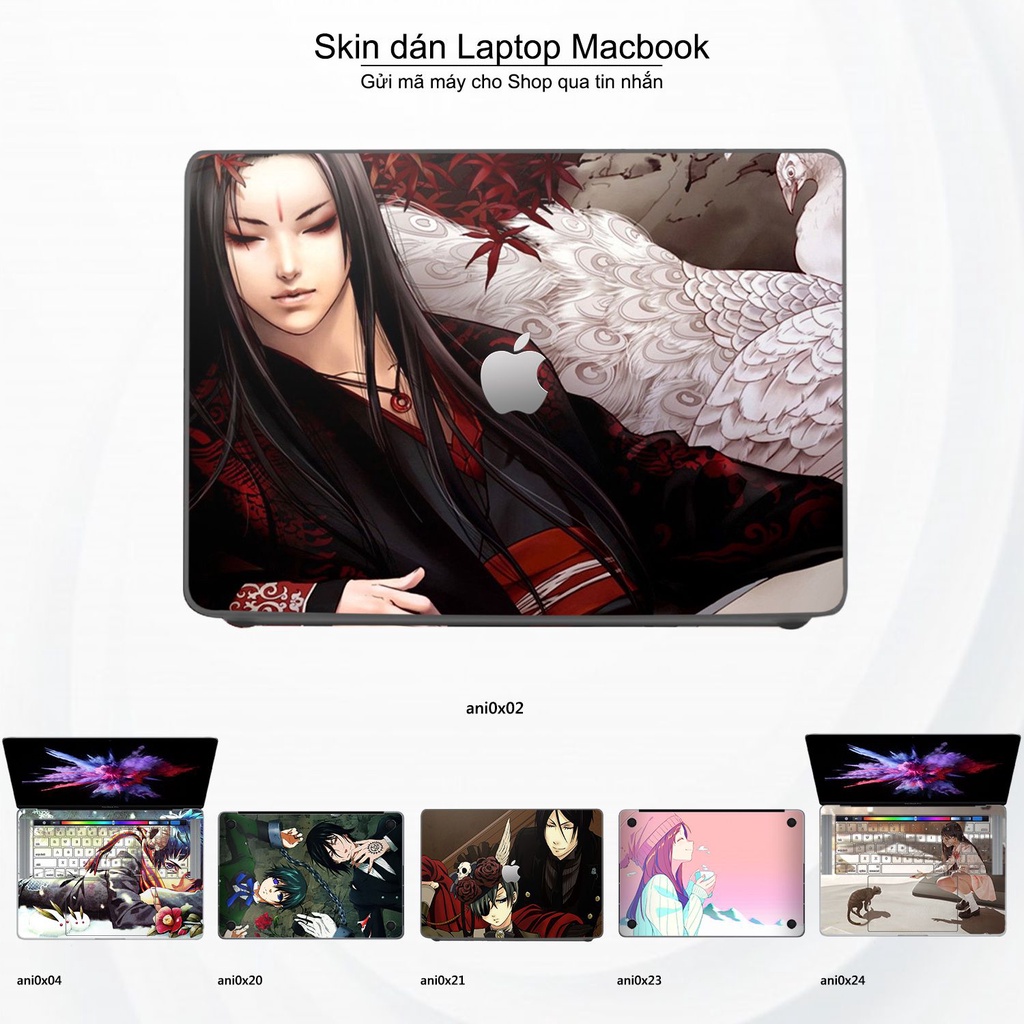 Skin dán Macbook mẫu Anime (đã cắt sẵn, inbox mã máy cho shop)