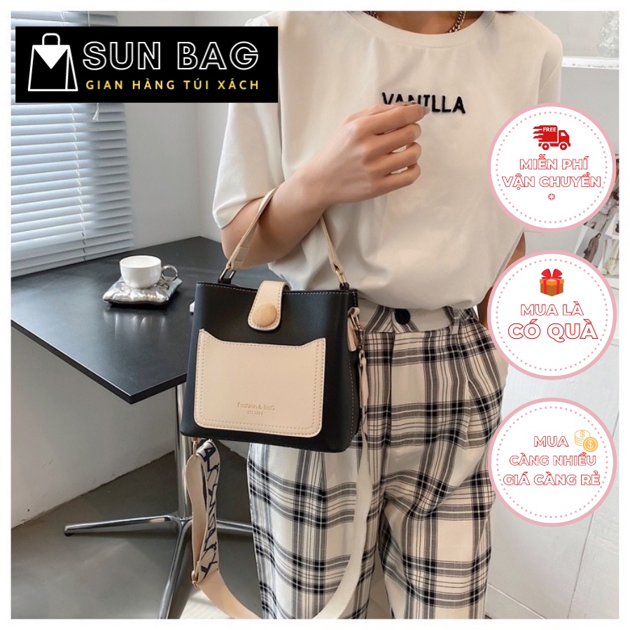 Túi Tote 2 mặt, túi công sở đeo chéo, đi chơi, đi học, da cao cấp size 26cm SB151