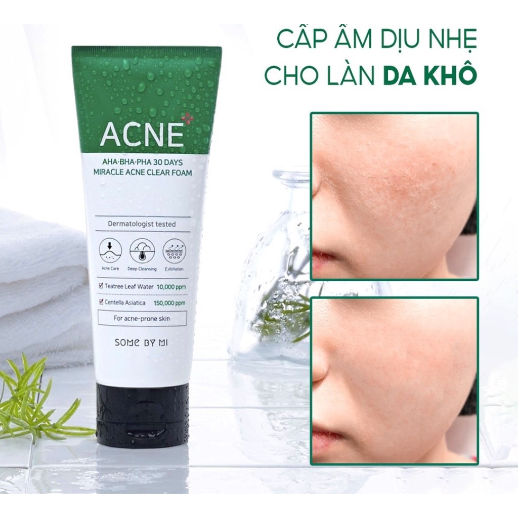 Sữa Rửa Mặt Some By Mi AHABHAPHA 30 Days Miracel Acne Clear Foam 100ml