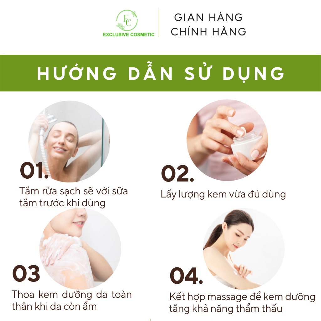 Kem dưỡng toàn thân BODY CREAM Organic Shop Hương vải hồng 250ml