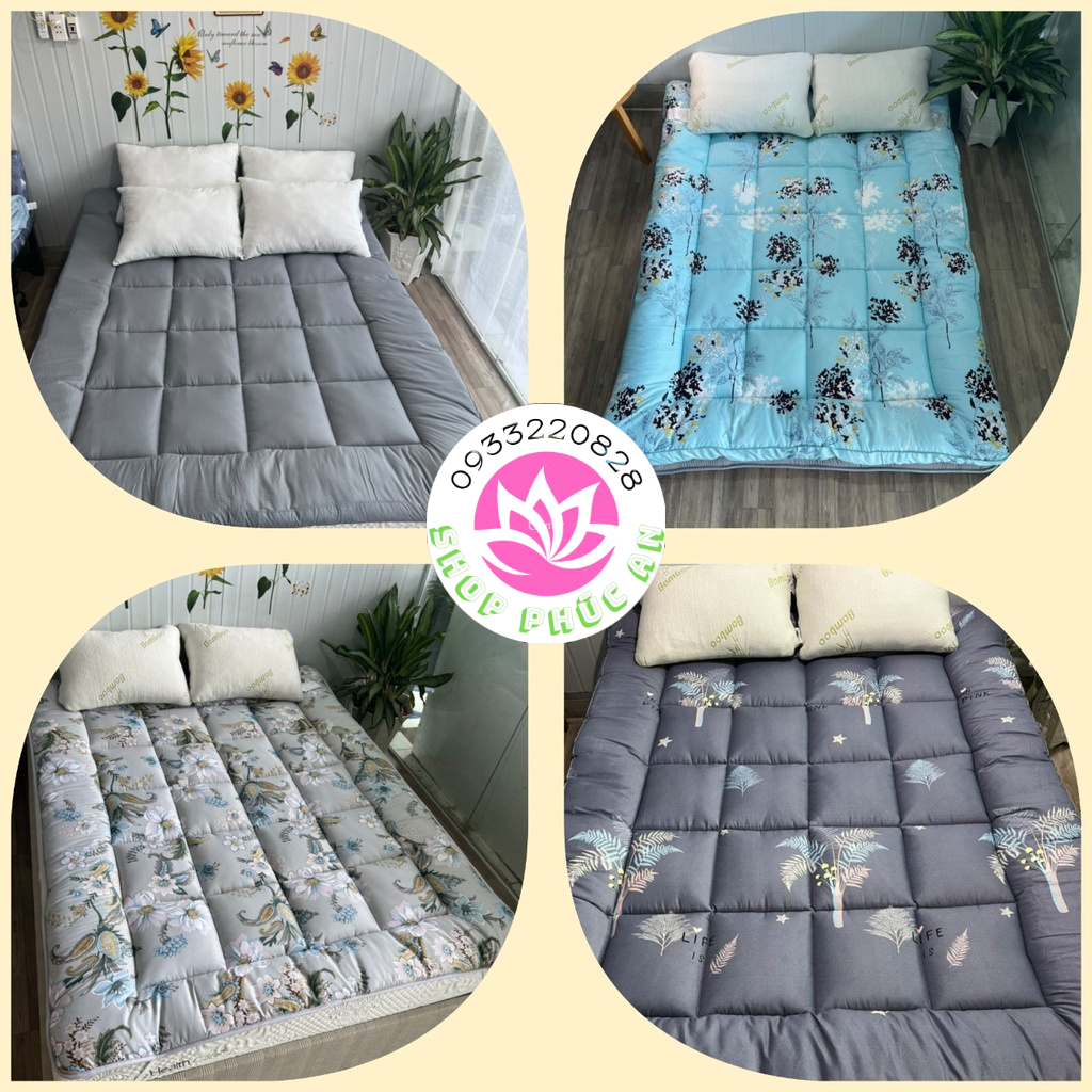 Nệm topper giá rẻ 5cm nhiều size 1m 1m2 1m4 1m6 1m8, nệm văn phòng, đệm trải giường..