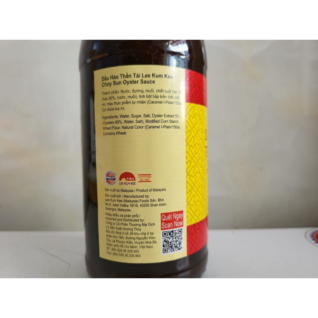 [Chai lớn 907g – THẦN TÀI] DẦU HÀO [Malaysia] LEE KUM KEE Choy sun Oyster sauce (hty-hk)