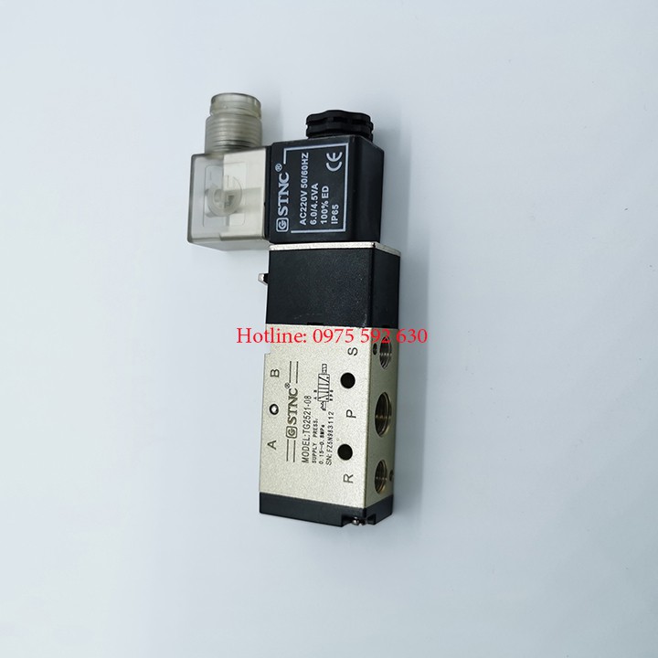 Van điện từ khí nén stnc TG2521-08 van 5/2 dòng điện 220v và 24v