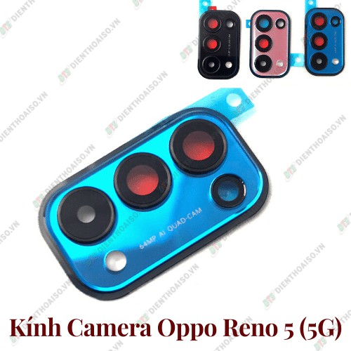 Kính và chụp camera oppo reno 5 5g có 3 màu xanh ,cam, đen