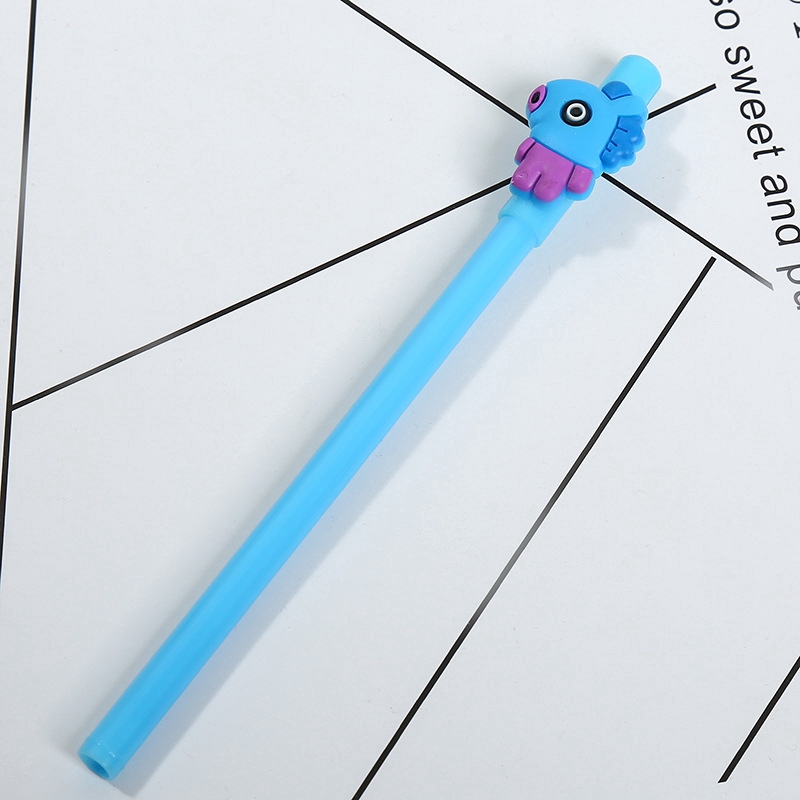 Bút Bi Mực Đen Kiểu Dáng Kpop Bt21 ngòi 0.5mm