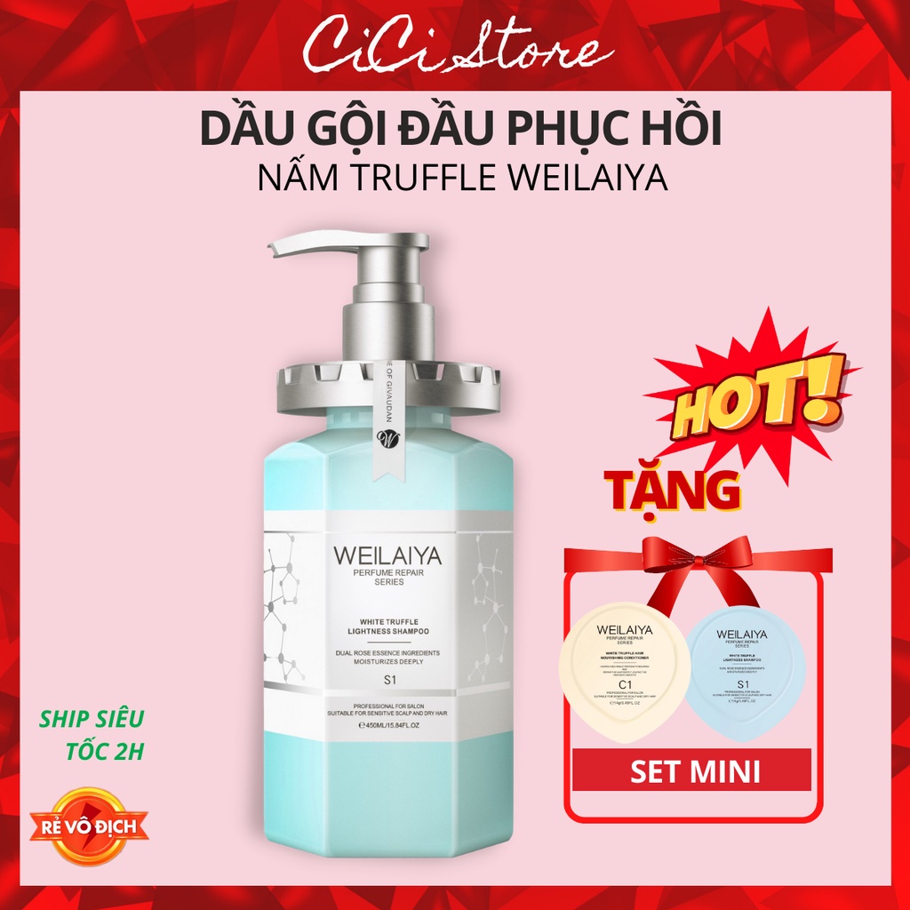 Dầu gội phục hồi đa tầng nấm truflfe Weilaiya, phục hồi tóc khô xơ, hư tổn 400ml