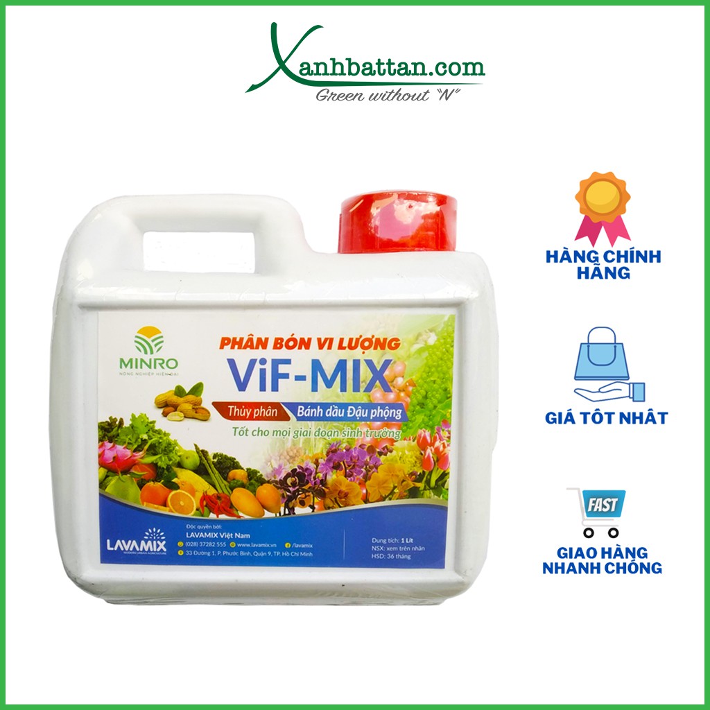 Phân bánh dầu đậu phộng dạng lỏng VIF MIX LAVAMIX 1 Lít