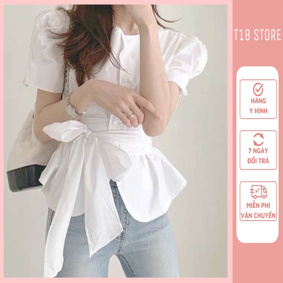 Áo sơ mi thắt eo mẫu mới sang trọng trendy siêu hot 2022 VAVASA SM22