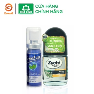 Set xịt và lăn khử mùi Zuchi cho nam, giúp hơi thở thơm mát, quyến rũ (for men) - CB2 007