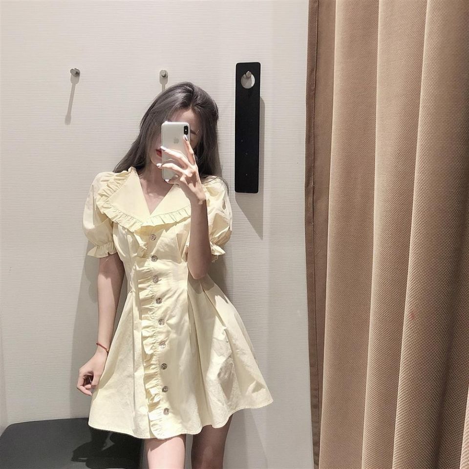 Đầm Lửng Ngắn Tay Thời Trang Mùa Hè Cho Nữ