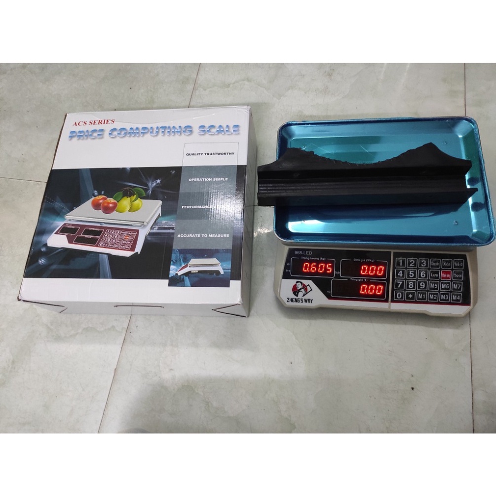 Cân Điện Tử  30 KG Chức Năng Cân Tính Tiền , 2 Mặt Đồng Hồ - BH 2 Năm