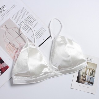 áo Bra phi lụa bóng viền ren điệu đà sexy 265