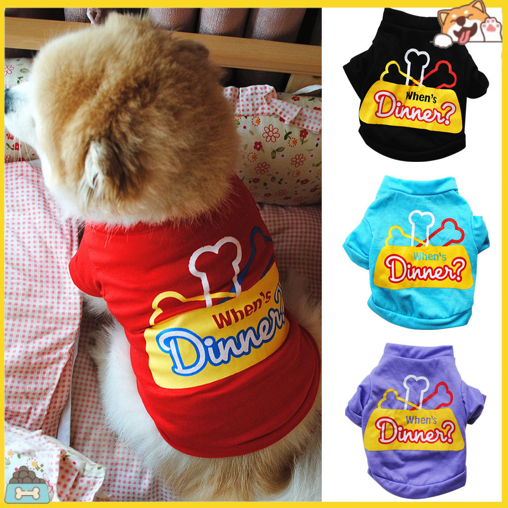 Áo in chữ/hình khúc xương đáng yêu dành cho thú cưng