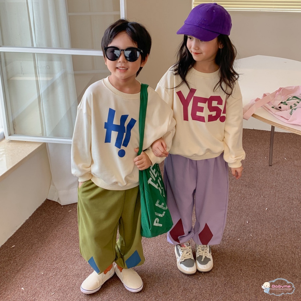 Áo Hoodie Tay Dài In Chữ Bằng Cotton Thời Trang Dành Cho Trẻ Em
