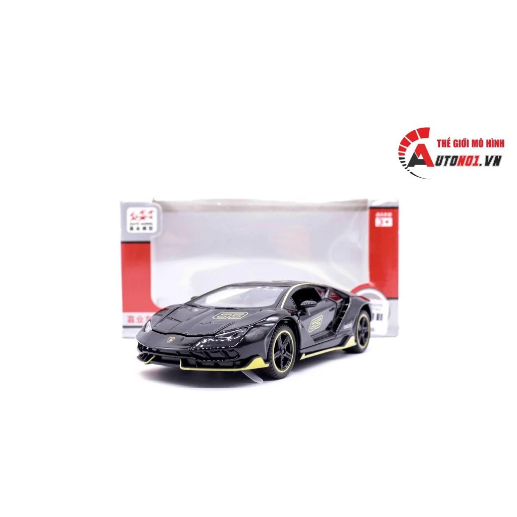 MÔ HÌNH LAMBORGHINI CENTENARIO LP770-4 NO.63 BLACK 1:32 DOUBLE HORSES 7423