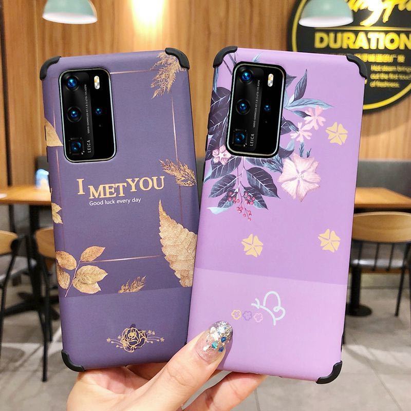 Ốp Lưng Họa Tiết Hoa Lá Tím 3c Cho Huawei Y9 Prime 2019 Y8P 2020 Y7P Y6P Y5P 2020 Nova 7i Nova 6se P20 Lite P30 Lite P40 Pro | BigBuy360 - bigbuy360.vn