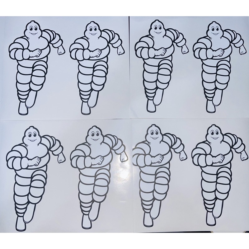 Tem Michelin hình Bibendum chính hãng, dễ dán kháng nước.