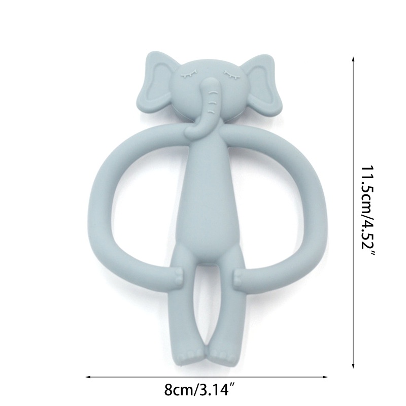 Đồ Chơi Gặm Nướu Hình Chú Voi Bằng Silicone Không BPA Dành Cho Trẻ Sơ Sinh