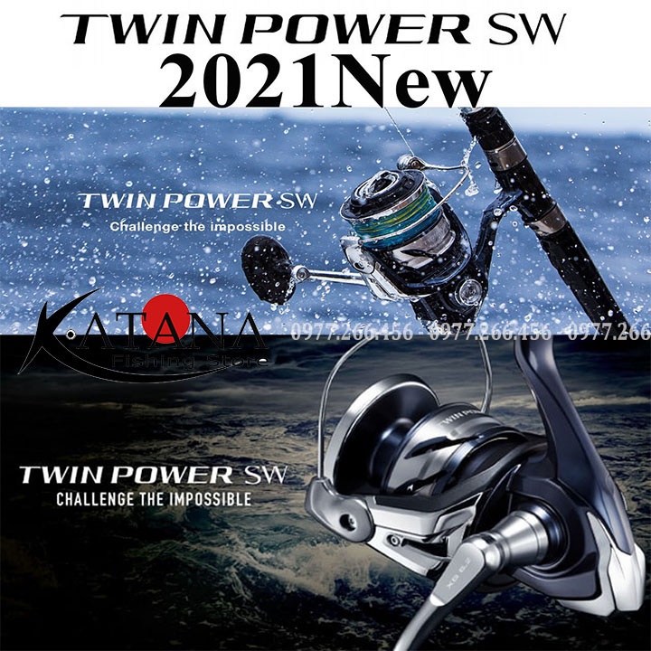 Máy câu Shimano Twin Power SW - 2021 Made in Japan - mây câu cao cấp