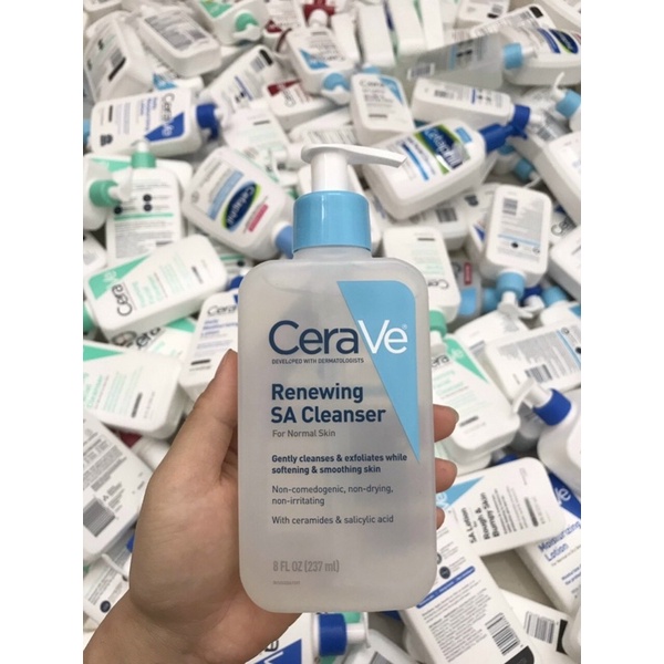 Hàng Mỹ] Sửa rửa mặt tẩy tế bào chết Cerave Renewing SA Cleanser (237ml /473ml