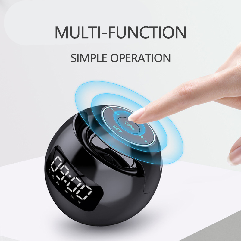 Loa Bluetooth Không Dây Tích Hợp Fm / Đồng Hồ / Nhiệt Độ