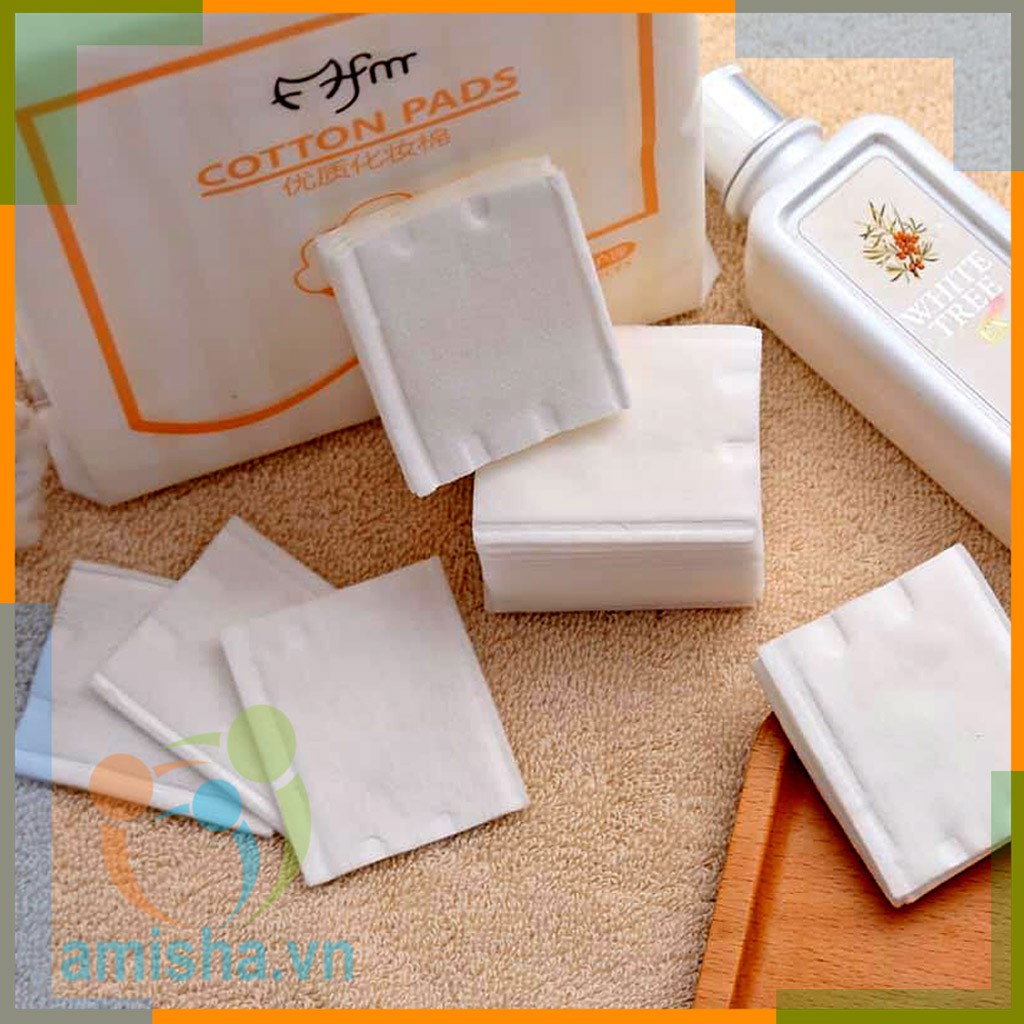 Bông Tẩy Trang 3 Lớp FM Cotton Pads Magic Beauty Túi 222 Miếng Mềm Mịn Không Gây Kích Ứng Da