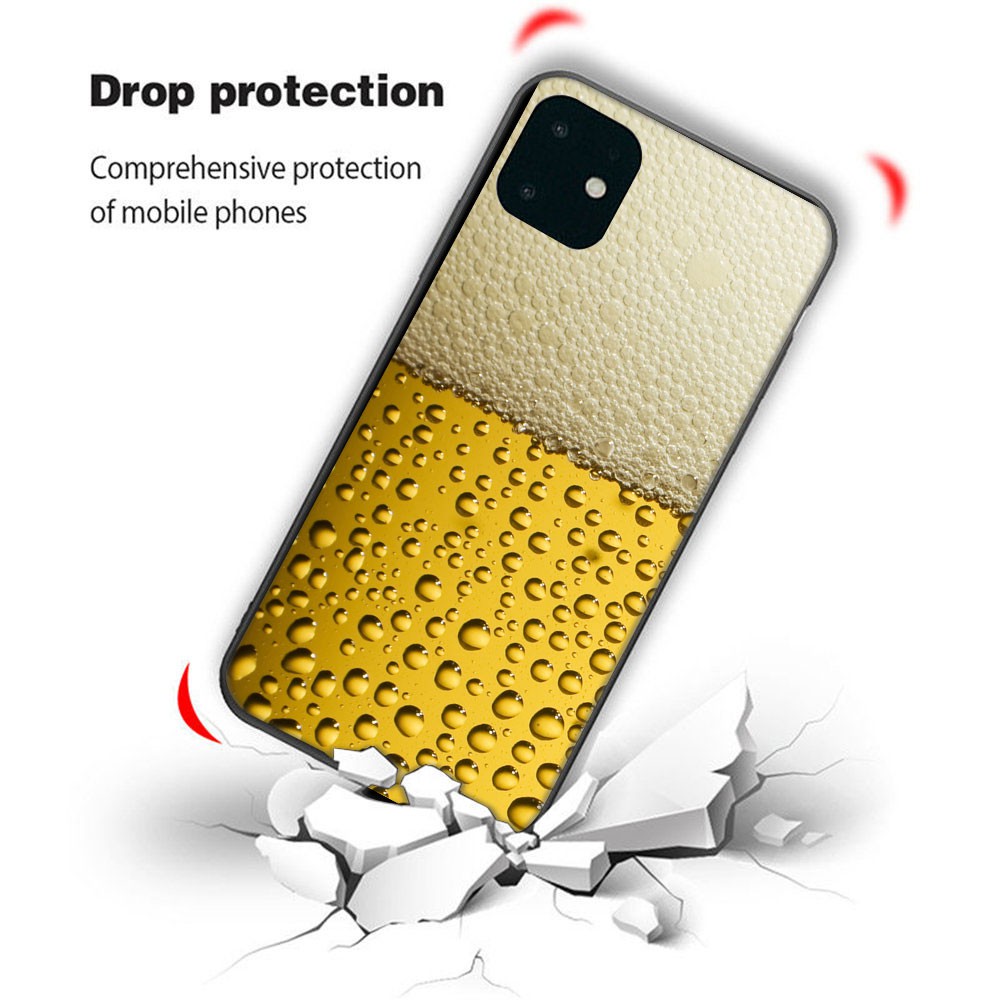Ốp điện thoại họa tiết ly bia cho iPhone 11 Pro Max XS MAX XR X 8 7 6s 6 Plus SE 2020