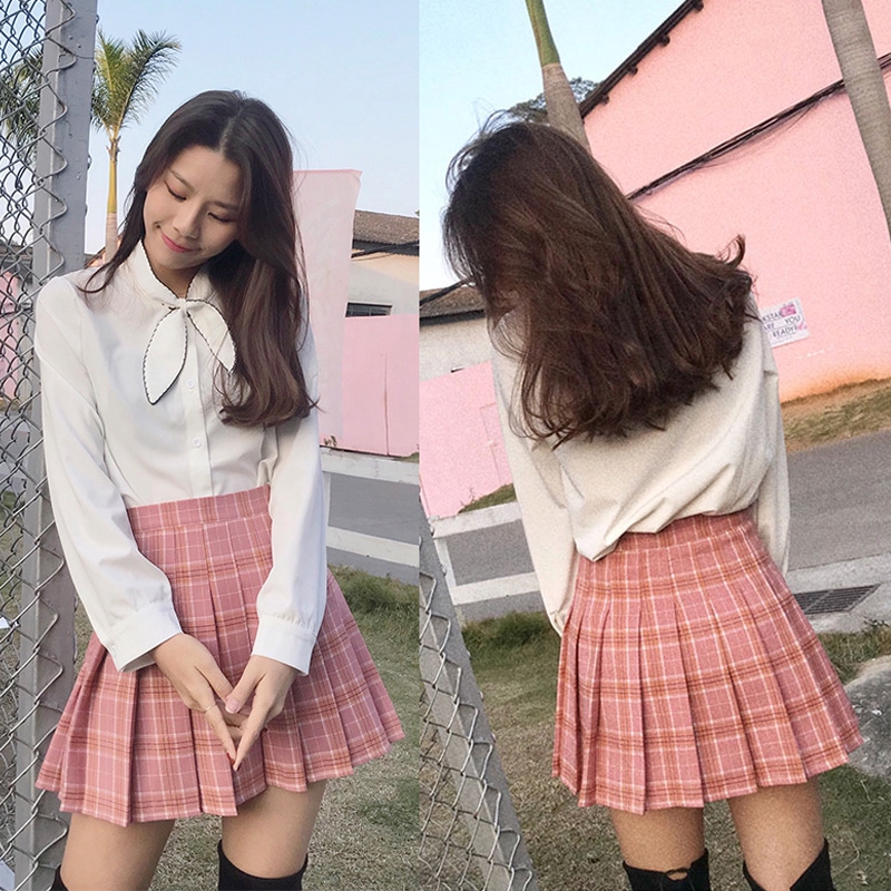 Chân Váy Chữ A Lưng Cao Họa Tiết Caro Phong Cách Hàn Quốc Cho Nữ | BigBuy360 - bigbuy360.vn