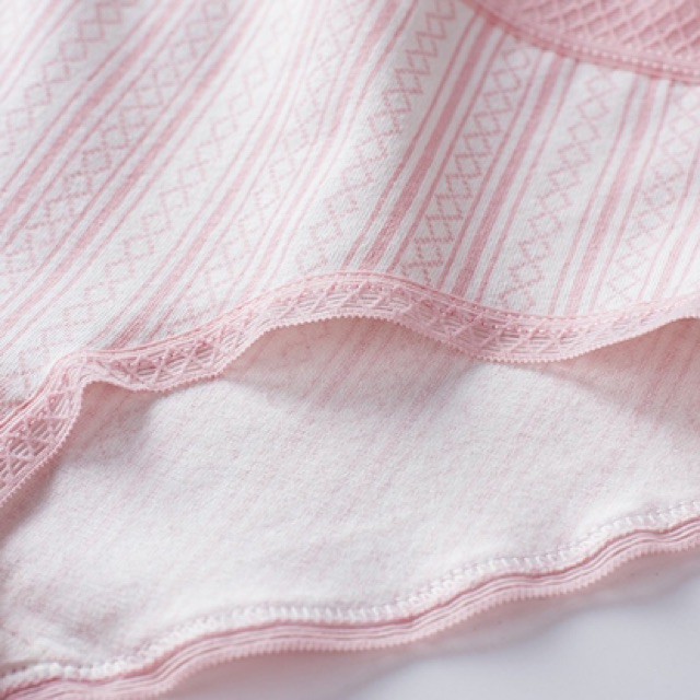 Quần Lót Nữ Cotton Y Tế Phối Cạp Ren 045, Kẻ Sọc trẻ trung, năng động | BigBuy360 - bigbuy360.vn