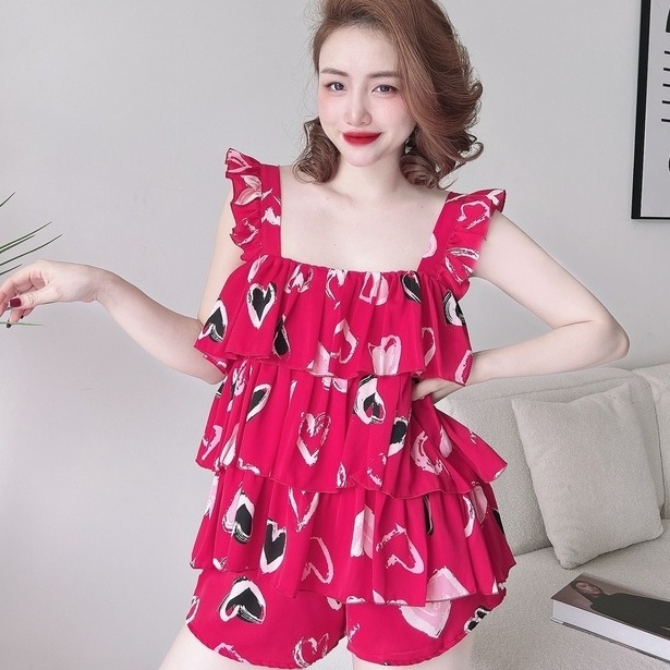 Đồ Bộ Ngủ Nữ SOJUN Bộ Mango 3 Tầng Cánh Tiên 40-65Kg