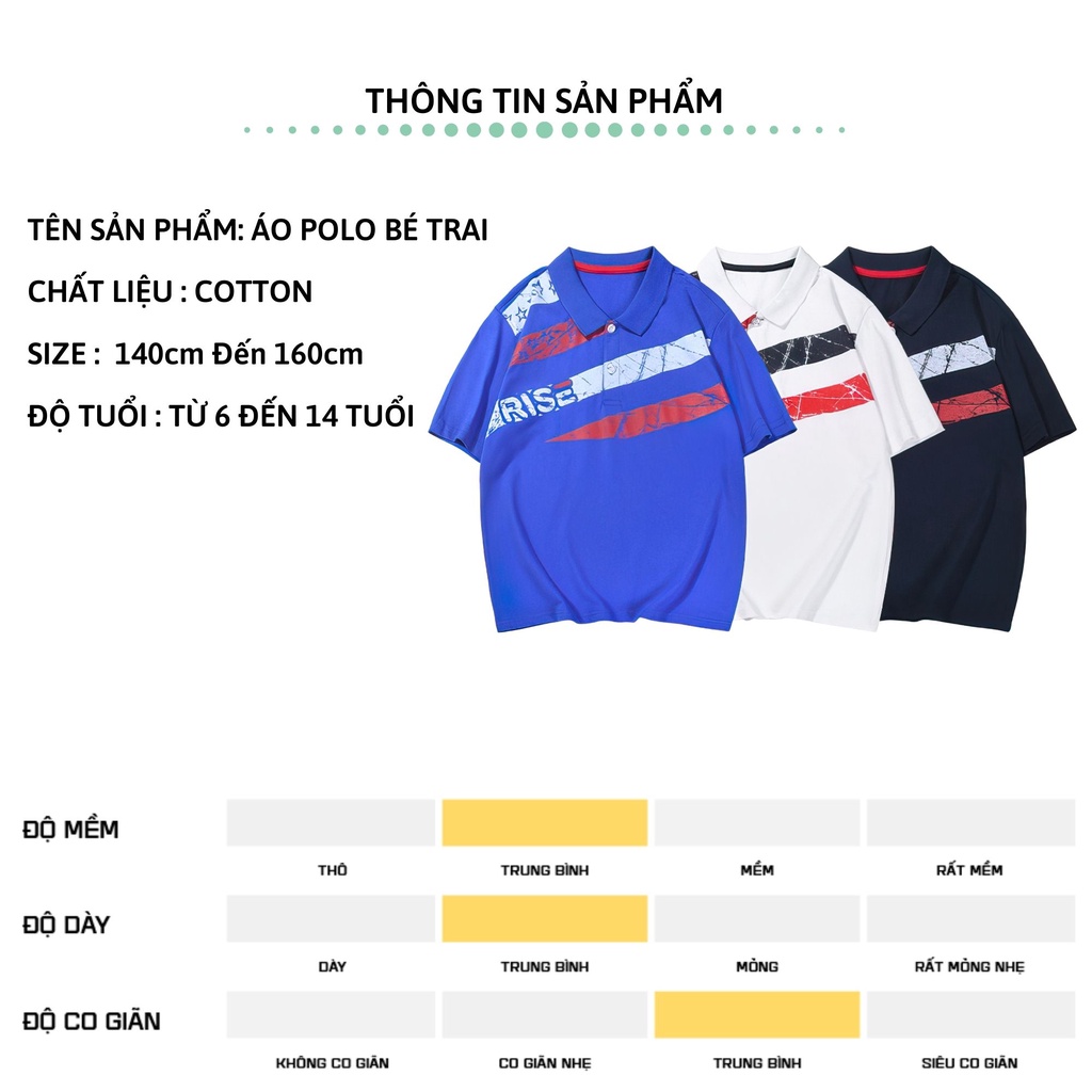 Áo Polo bé trai ngắn tay size đại 27Kids AKL Aowkulae áo thun sơ mi cộc nam cho trẻ từ 6-14 tuổi BSPO7