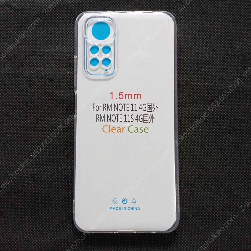 Ốp lưng Xiaomi Redmi Note 11 / Note 11s 4G (bản VN) loại dẻo đen và dẻo trong bảo vệ camera bền đẹp