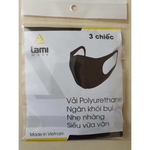 ☘ Khẩu trang ngăn ngừa khói, bụi bẩn Lami Mask (set 03 chiếc) - Sina Đơn (01 chiếc)