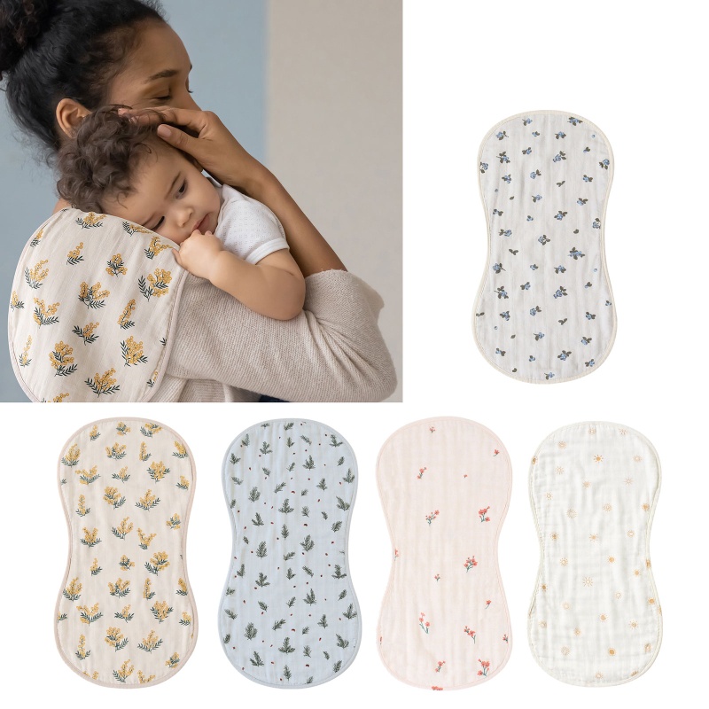 Khăn Yếm Vải In Hoa Dành Cho Bé Trai Bé Gái