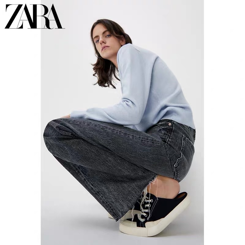 GIÀY MULE ZARA ĐEN BASIC HÀNG CHÍNH HÃNG FULL TAG BOX