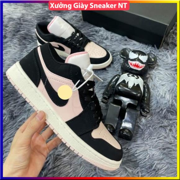 Giày 𝐉𝐨𝐫𝐝𝐚𝐧 1 hồng đen nữ, Giày thể thao JD 1 cổ thấp Black Guava Ice hồng đen bản đẹp full box bill | BigBuy360 - bigbuy360.vn