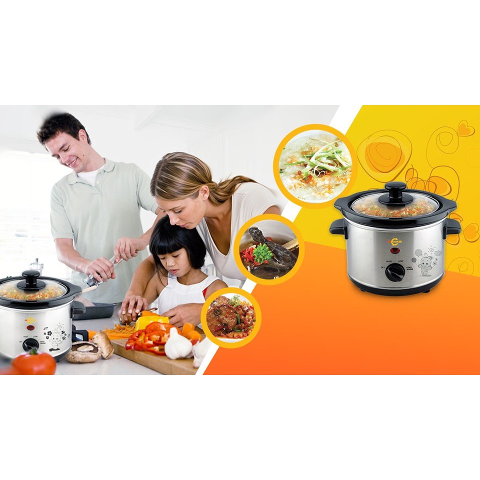 (Tro gia) Hang chinh hang -Nồi nấu cháo chậm BB Cooker 2,5l