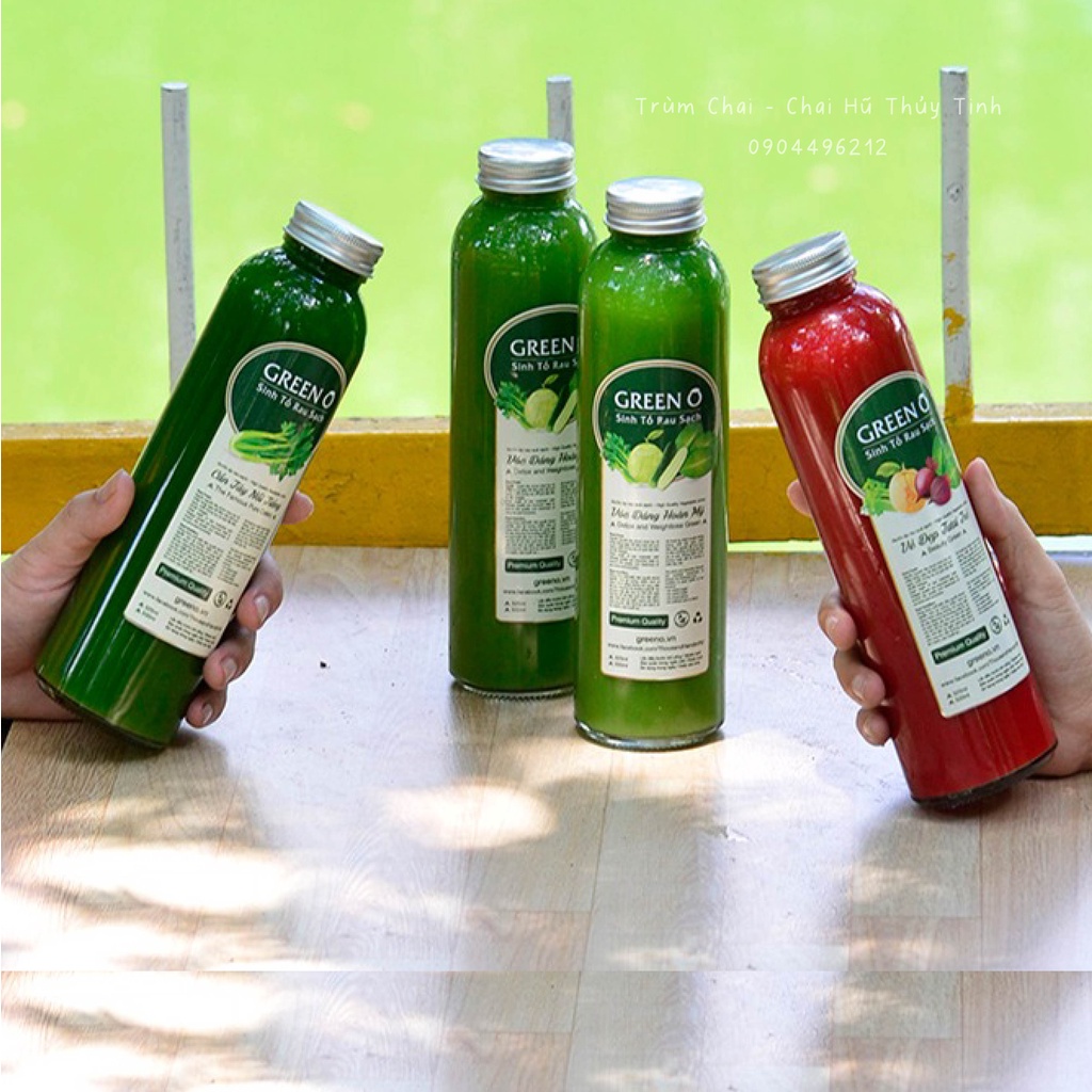 Chai Thủy Tinh nắp nhôm vặn 500ml  - Đựng sữa hạt, trà kombucha, nước ép, trà sữa,...