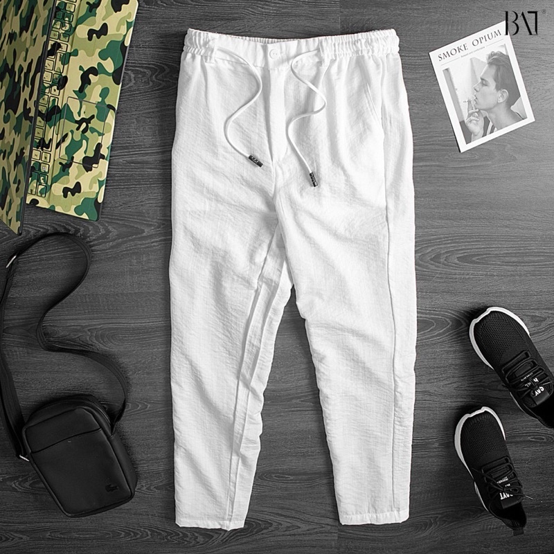 Quần Đũi Dài Ống Suông Cạp Chun- Khuy Cài Sang Trọng  Cho Nam