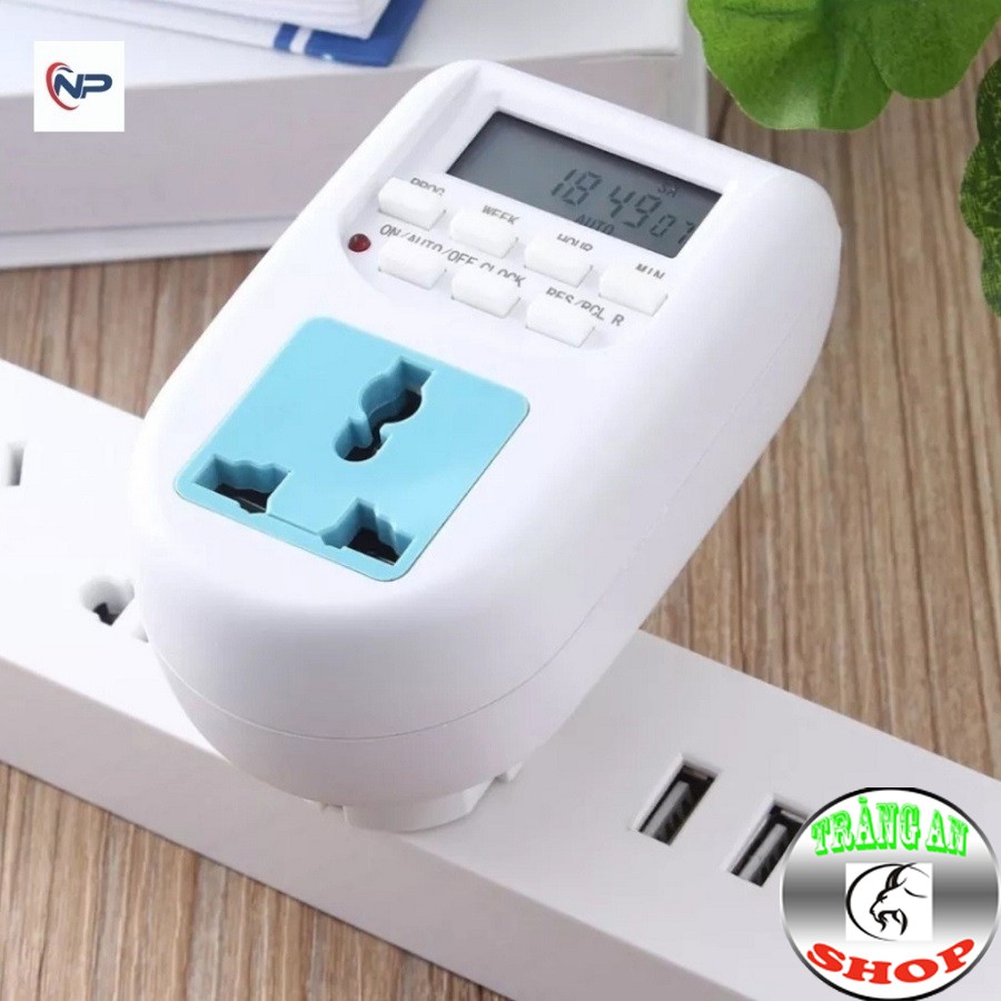 Ổ Cắm Hẹn Giờ Điện Tử Thông Minh AL06 220V, Ổ Cắm Đa Năng, Bật Tắt Tự Động 16 Chương Trình